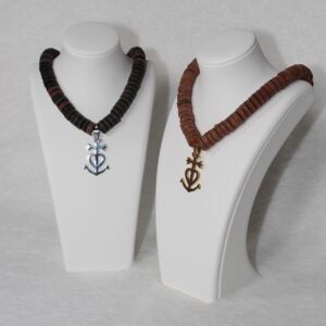 Collier "Perle de cuir"